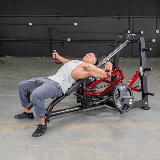 Muscle D Fitness Power Leverage V2 Decline Chest Fly / Most Muscular Machine — front view