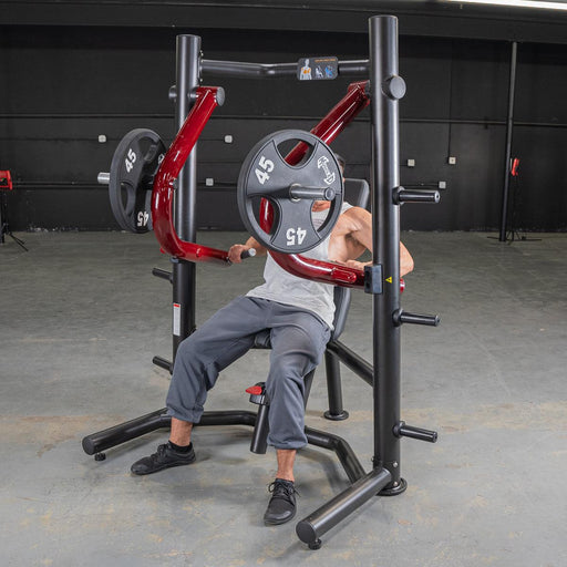Muscle D Fitness Power Leverage V2 Decline Chest Press — weight load capacity