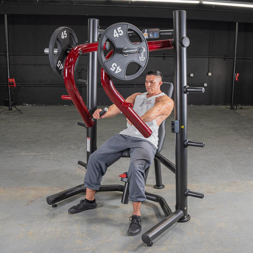 Muscle D Fitness Power Leverage V2 Decline Chest Press — front view