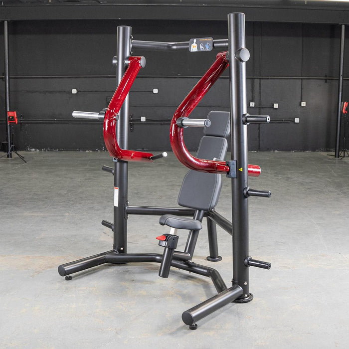 Muscle D Fitness Power Leverage V2 Decline Chest Press — close-up detail