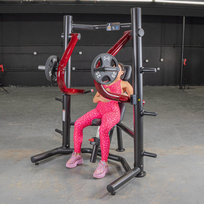 Muscle D Fitness Power Leverage V2 Decline Chest Press — side profile