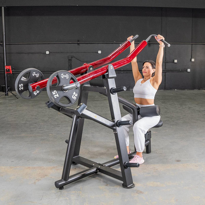 Muscle D Fitness Power Leverage V2 Iso Lateral Lat Pull — in use demonstration