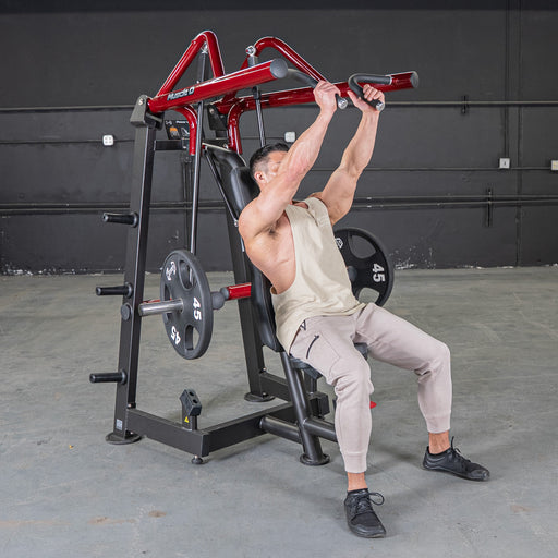Muscle D Fitness Power Leverage V2 Incline Chest Press — weight load capacity