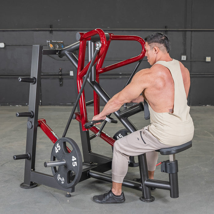 Muscle D Fitness Power Leverage V2 Iso-Lateral Low Row — close-up detail