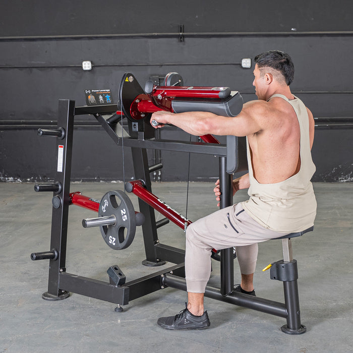Muscle D Fitness Power Leverage V2 Lateral Raise — full setup angle