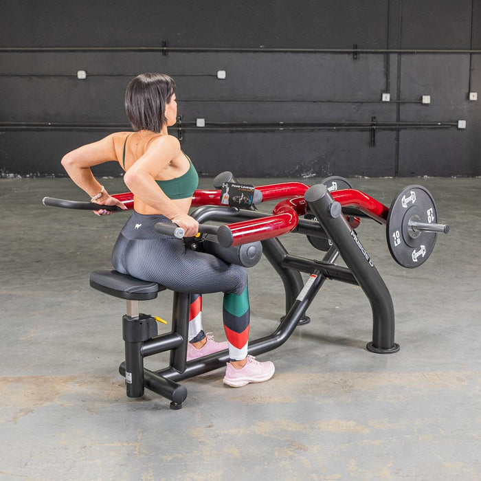 Muscle D Fitness Power Leverage V2 Seated Dip / Triceps Press — in use demonstration