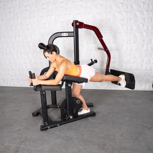 Muscle D Fitness Pro Strength Booty Shaper - Adjustable, Plate Loaded, Glute Kick — front view