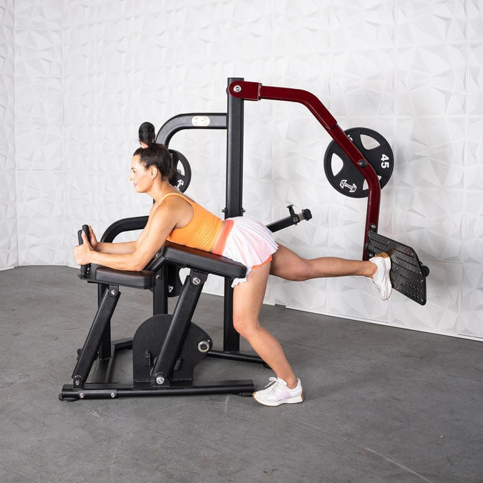 Muscle D Fitness Pro Strength Booty Shaper - Adjustable, Plate Loaded, Glute Kick