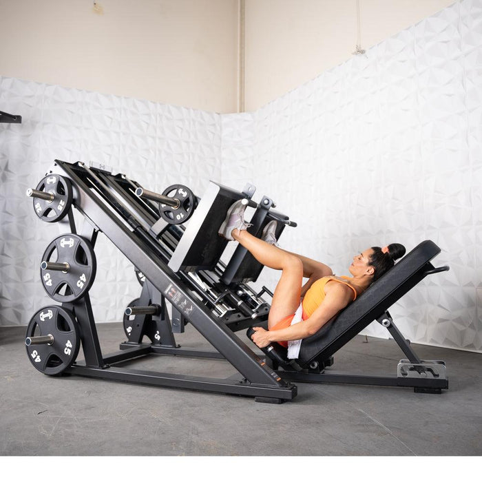 Muscle D Fitness Pro Strength Dual Leg Press - Plate Loaded - Iso-Lateral - 45-Degree