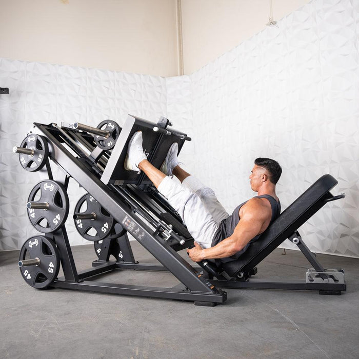 Muscle D Fitness Pro Strength Dual Leg Press - Plate Loaded - Iso-Lateral - 45-Degree