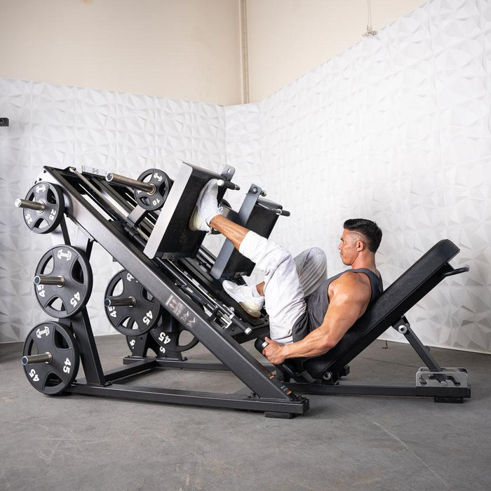 Muscle D Fitness Pro Strength Dual Leg Press - Plate Loaded - Iso-Lateral - 45-Degree