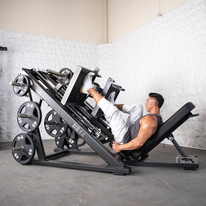 Muscle D Fitness Pro Strength Dual Leg Press - Plate Loaded - Iso-Lateral - 45-Degree