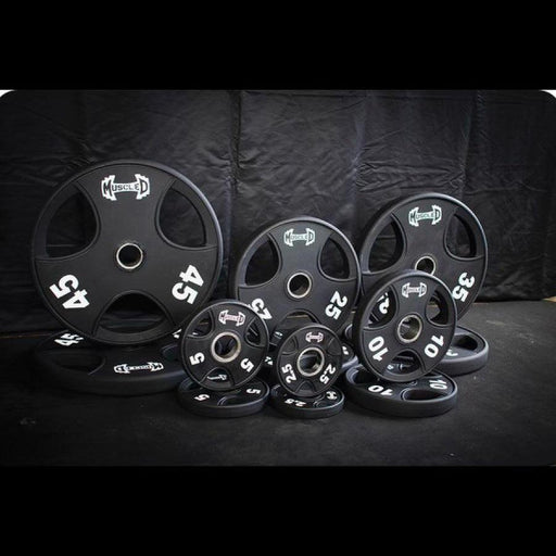 Muscle D Fitness Pro Urethane Coated Olympic Plates - Per Pair / Set Olympic Weight Pair — front view
