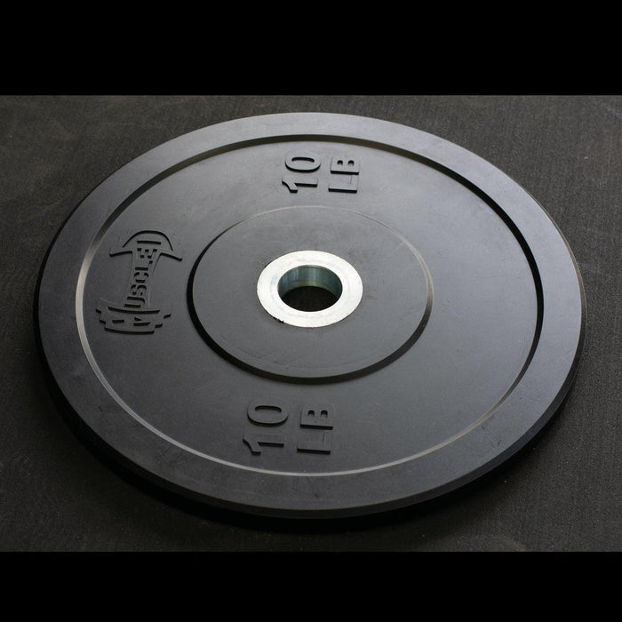 Muscle D Fitness Pro Bumper Training Plates with Center Steel Hub Virgin Rubber — adjustment mechanism