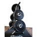 Muscle D Fitness Pro Bumper Training Plates with Center Steel Hub Virgin Rubber — grip and contact surface