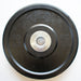 Muscle D Fitness Pro Bumper Training Plates with Center Steel Hub Virgin Rubber — close-up detail