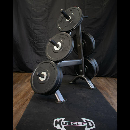 Muscle D Fitness Pro Bumper Training Plates with Center Steel Hub Virgin Rubber — weight load capacity