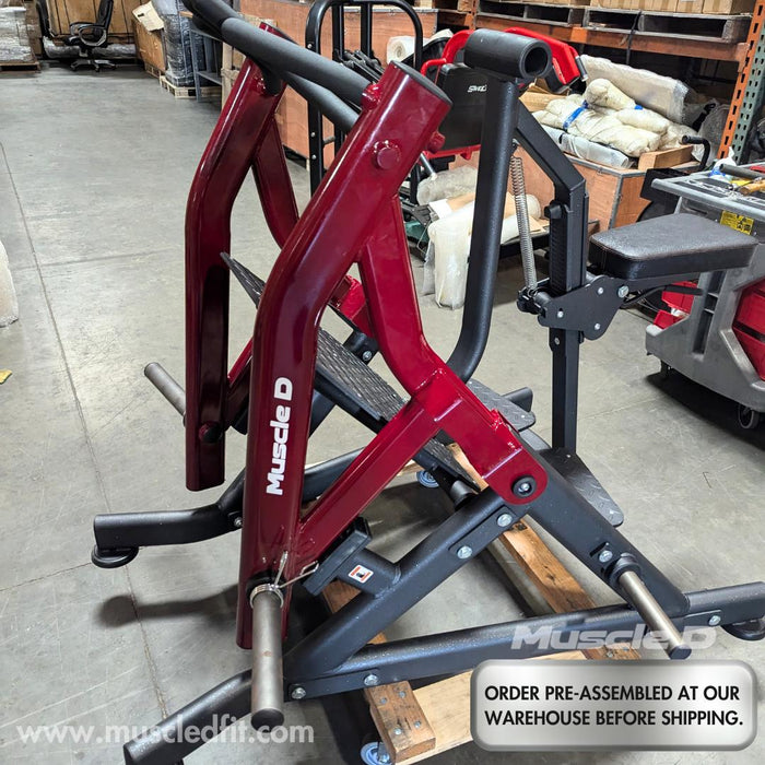 Muscle D Fitness Pro Strength Seated Row - Commercial Grade - Plate Loaded - Iso-Lateral Training — adjustment mechanism