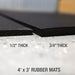 Body Solid 4' x 3' Rubber Mat Half Inch Thick RFM1/2BLK3 angle view