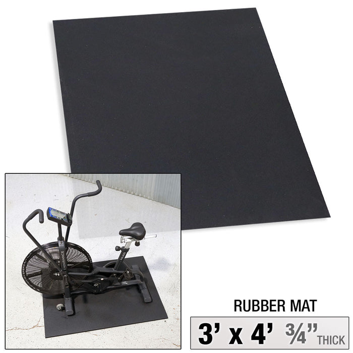 Body Solid 4' x 3' Rubber Mat RFM3/4BLK3 front view