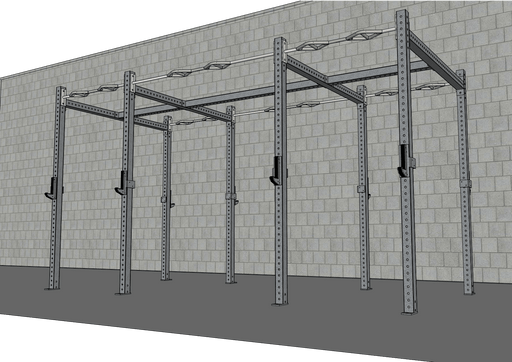 TGrip Commercial 14' Functional Training Rig – 3×3 Steel Multi-Grip Pull-Up