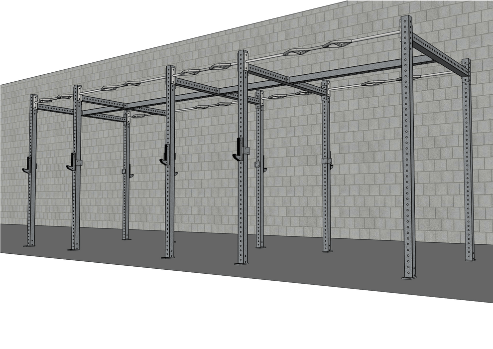 TGrip Commercial 20' Functional Training Rig – 3×3 Steel Multi-Grip Pull-Up