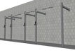 TGrip Commercial 20' Wall Mount Functional Training Rig – 3×3 Steel Multi-Grip Pull-Up