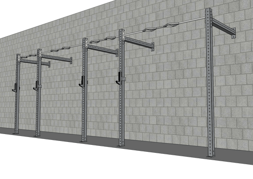TGrip Commercial 20' Wall Mount Functional Training Rig – 3×3 Steel Multi-Grip Pull-Up