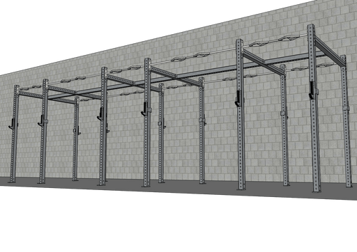 TGrip Commercial 24' Functional Training Rig – 3×3 Steel Multi-Grip Pull-Up