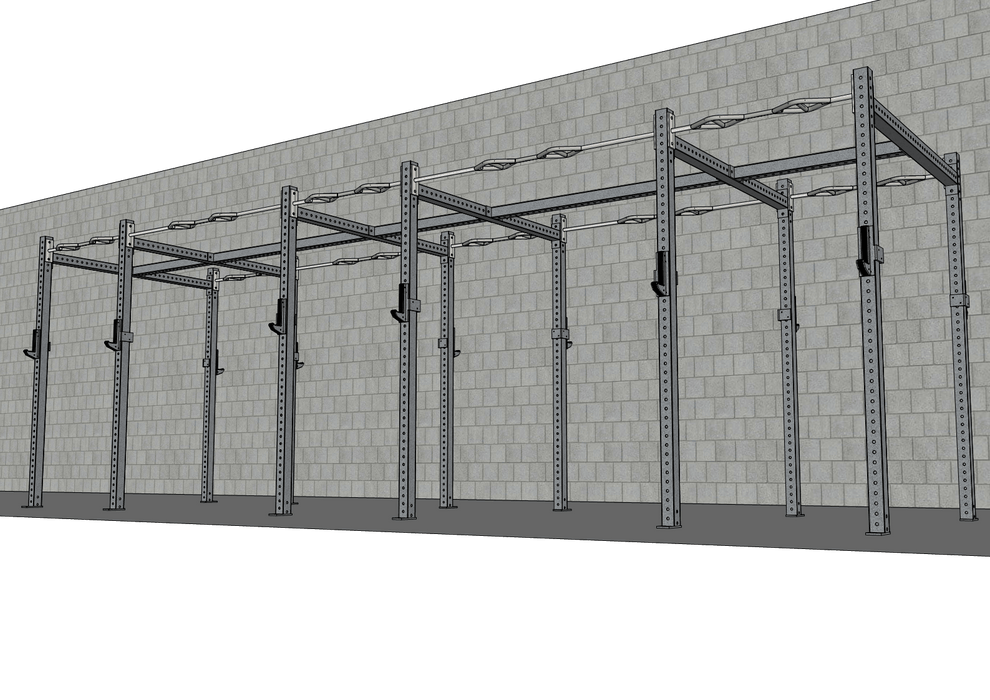 TGrip Commercial 24' Functional Training Rig – 3×3 Steel Multi-Grip Pull-Up