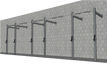 TGrip Commercial 24' Wall Mount Functional Training Rig – 3×3 Steel Multi-Grip Pull-Up