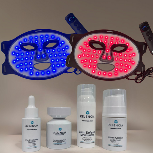 Therasage Clear Skin Bundle with TheraGlow Mask2Go LED mask and Rejencia kit