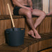 Rento Large Bucket Sauna Bucket, Silicone Handles, Dark Grey Aluminum - image 2