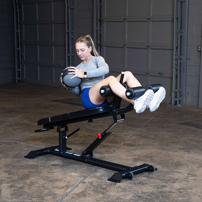 Body Solid Pro Clubline Ab Bench - SAB500B — adjustment mechanism