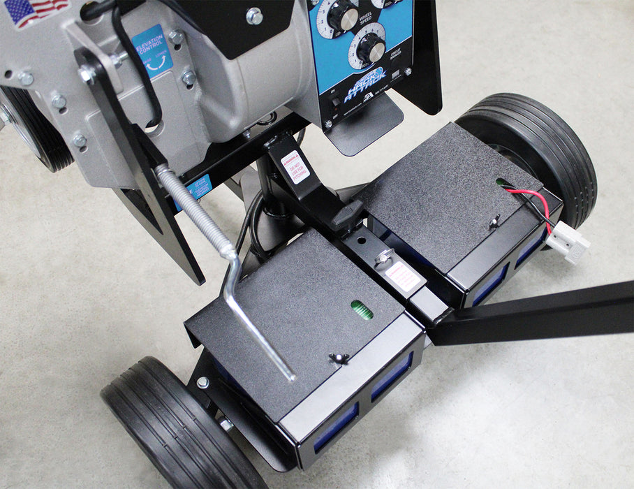 Battery mount on the Junior Fungo Kart DC softball combo