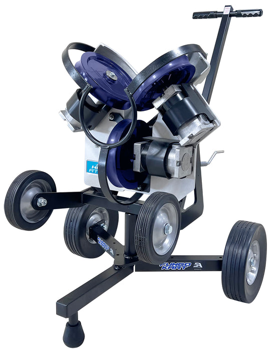 Sports Attack Junior Fungo Kart softball machine combo with Junior Hack Attack on the kart