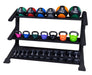 Body Solid Pro ClubLine Modular Storage Rack with 2 Medicine Ball Tiers - SDKR500MB — front view
