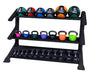 Body Solid Pro ClubLine Modular Storage Rack with 2 Kettlebell Tiers - SDKR500KB — front view