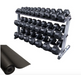 Body Solid Rubber Coated Hex Dumbbell Set 5-50 Lbs - Sdrs550 Dumbbells