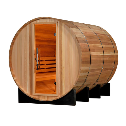 Golden Designs Marstrand 6 Person Barrel Traditional Steam Sauna Canadian Red Cedar Gdi-Sj-2006-Ced