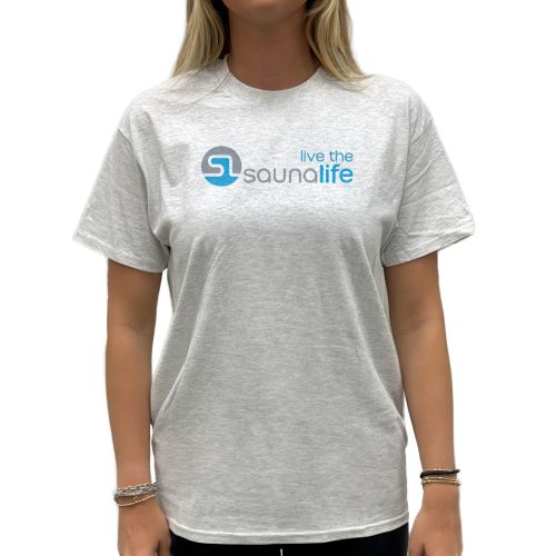 SaunaLife T-Shirt Premium Graphic Tee, 100% Cotton, Gray - image 2
