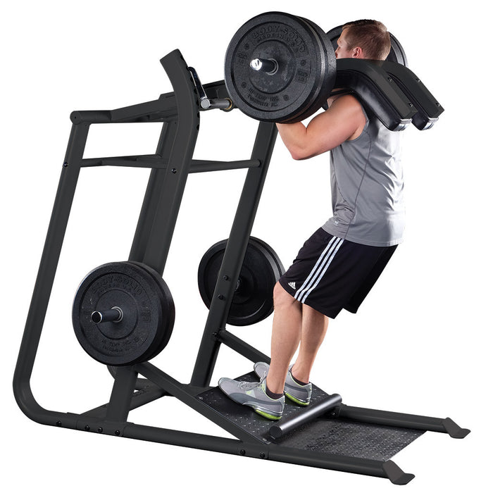 Body Solid Pro Clubline Leverage Squat - SLS500B — full setup angle