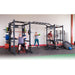 Body Solid Double Power Racks with Rear Extensions and Monkey Bars with Safety Straps SPR1000SSDBBACK side view