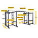 Body Solid Double Power Racks with Rear Extensions and Monkey Bars with Safety Straps SPR1000SSDBBACK angle view