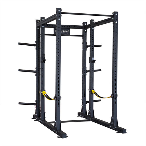 Body Solid Power Rack with Rear Extension and Safety Straps SPR1000SSBACK front view