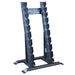 Body Solid Pro Clubline Vertical Dumbbell Rack SRD300 vertical dumbbell rack front view