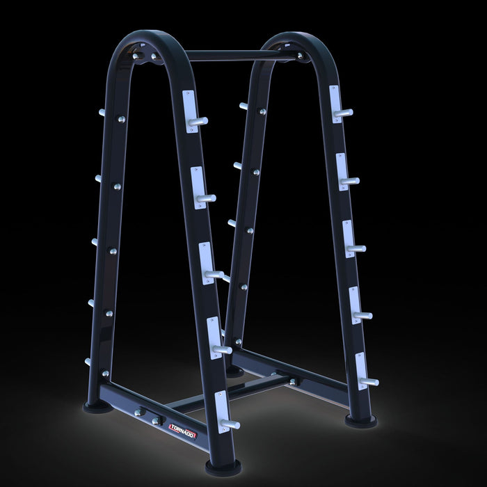 Muscle D Fitness Sweet Barbell Rack — full setup angle