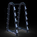 Muscle D Fitness Sweet Barbell Rack — full setup angle