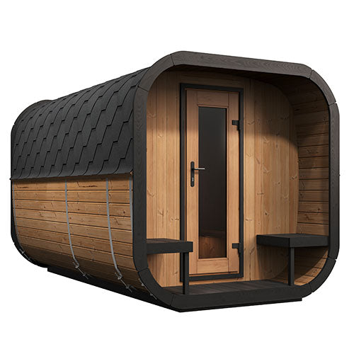 SaunaLife Model CL12GCP Cube Luxury Series Outdoor Home Sauna Suite