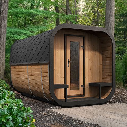 SaunaLife Model CL12GCP Cube Luxury Series Outdoor Home Sauna Suite - image 9